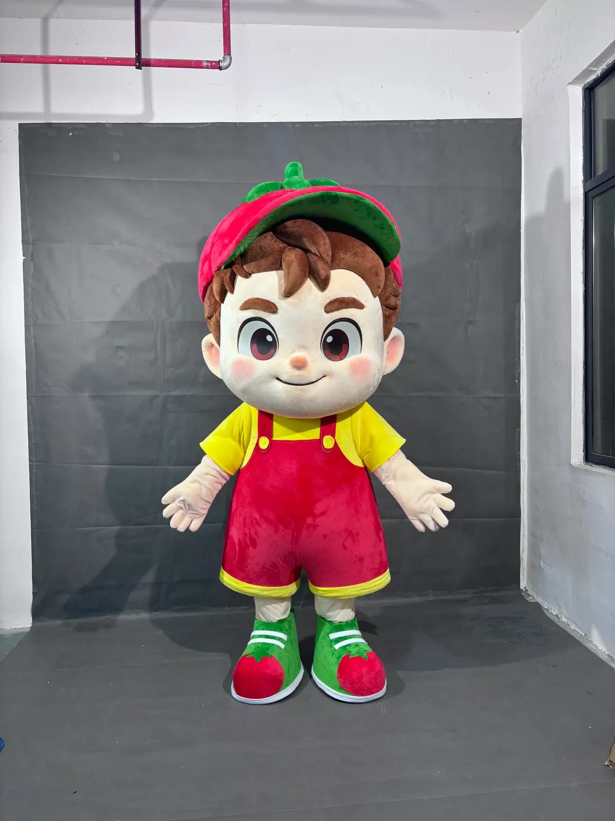 Costume de mascotte Garçon Fraise fabriqué par Mascot Costume Factory, vue 1 sur 6
